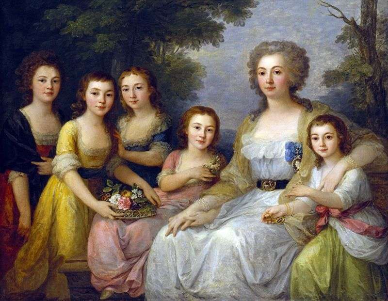 Countess Anna Protasova with her nieces by Angelika Kaufman