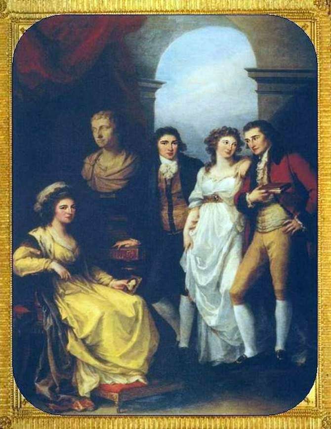 Family portrait of E. P. Baryatinskaya by Kaufman, Angelika