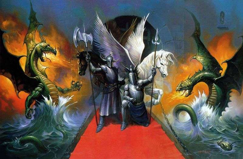 Dragons and knights by Ken Kelly
