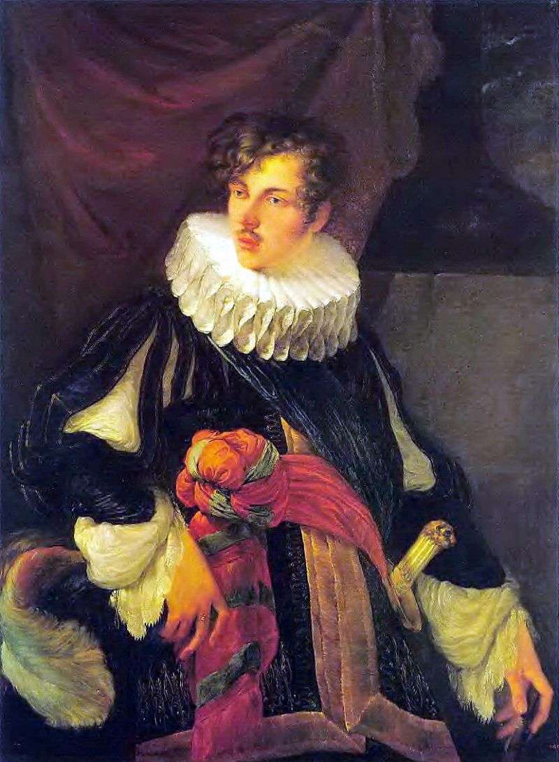 Portrait of V. A. Perovsky in the Spanish costume of the XVII century by Orest Kiprensky