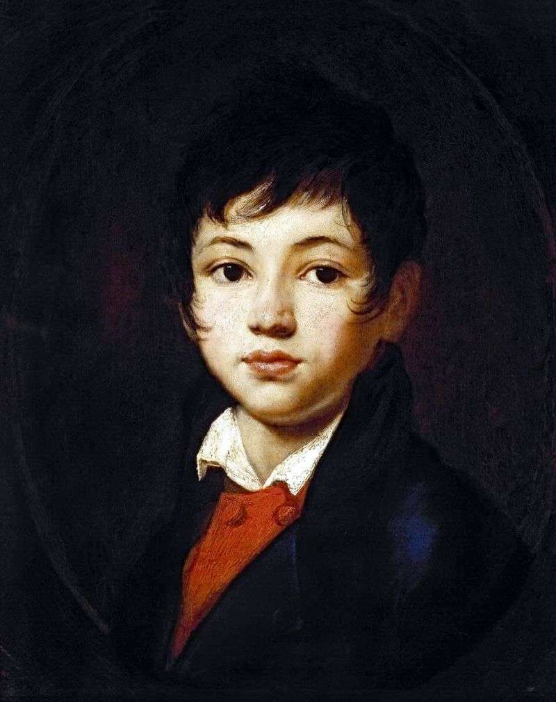 Portrait of the boy Chelishchev by Orest of Kiprensky