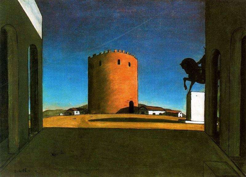 Red Tower by Giorgio de Chirico