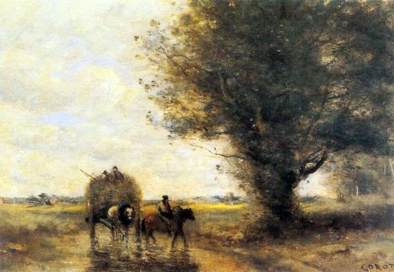 The hay by Camille Corot