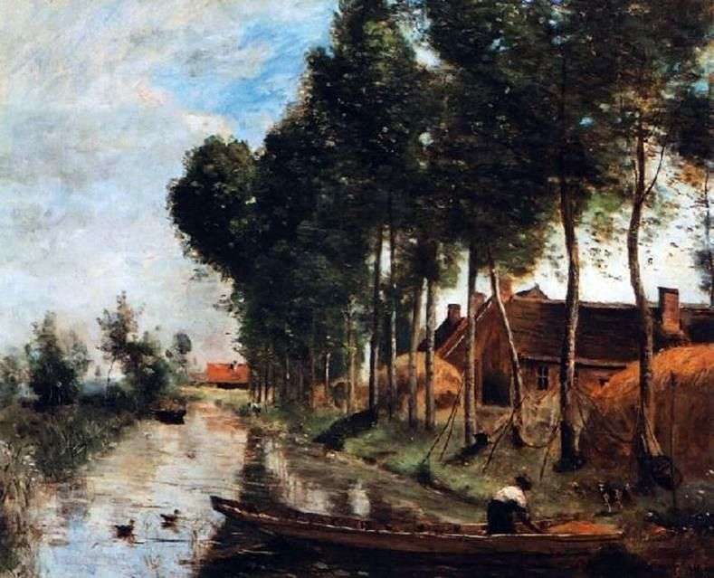 Landscape in the Arles du Nord by Camille Corot