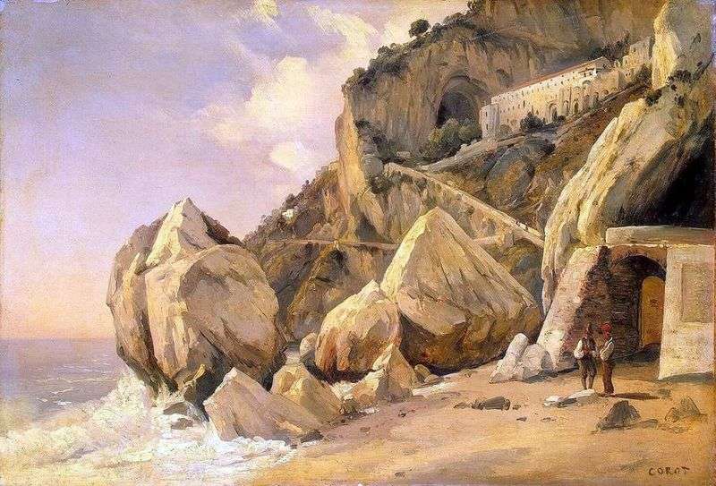 Rocks in Amalfi by Camille Corot