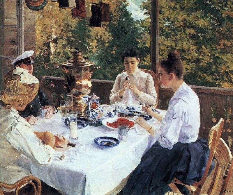 At the tea table by Konstantin Korovin