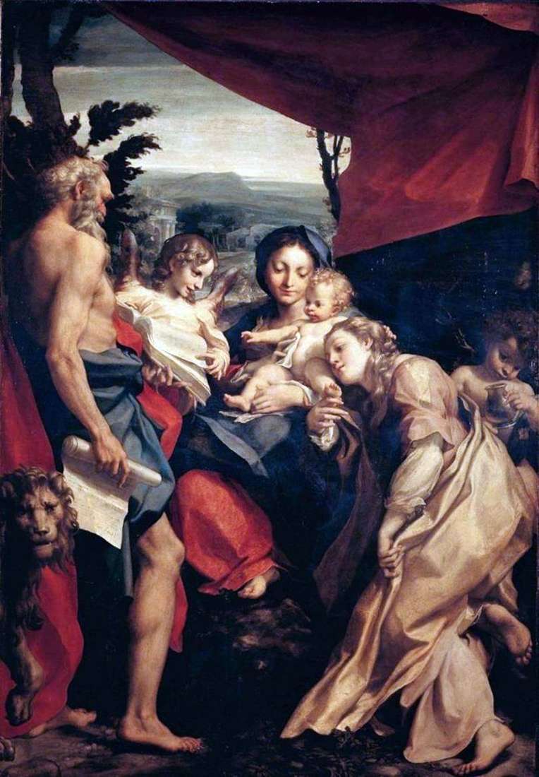 Madonna with Saint Jerome by Correggio (Antonio Allegri)