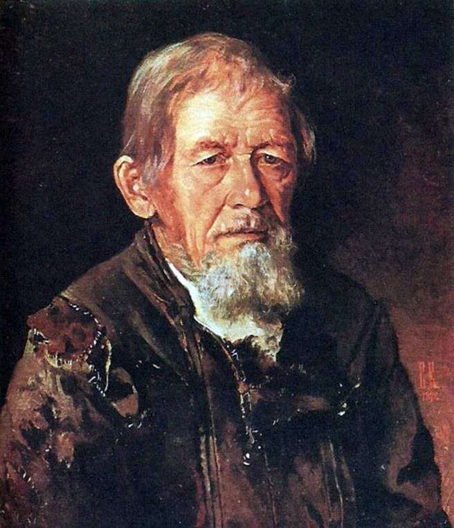 Portrait of the storyteller bylinas by Ivan Kramskoy
