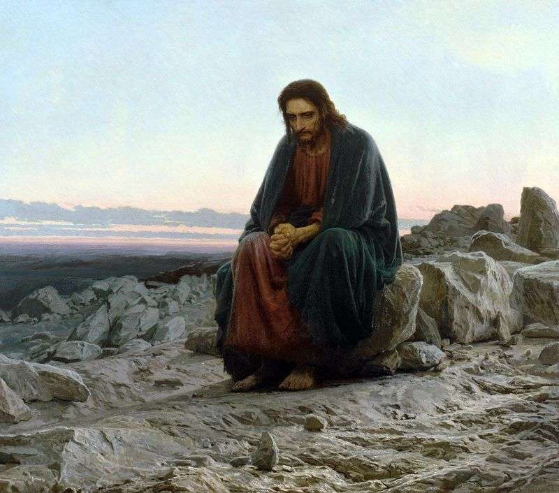 Christ in the desert by Ivan Kramskoy