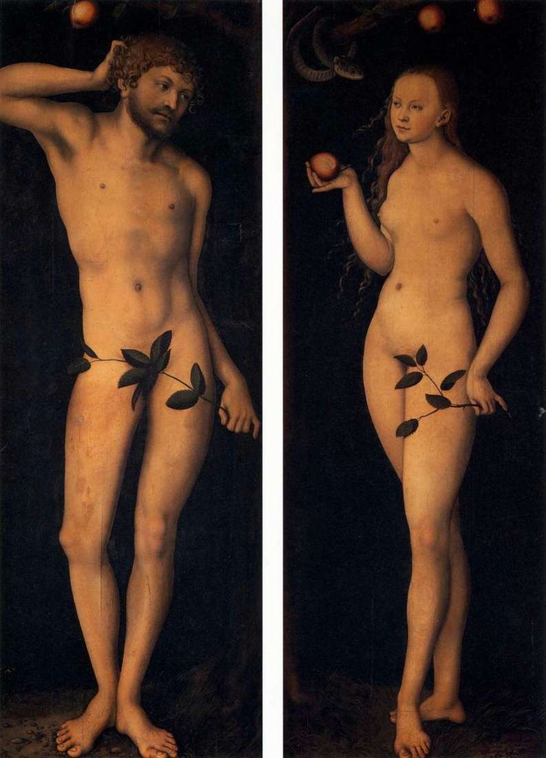 Adam and Eve by Lucas Cranach