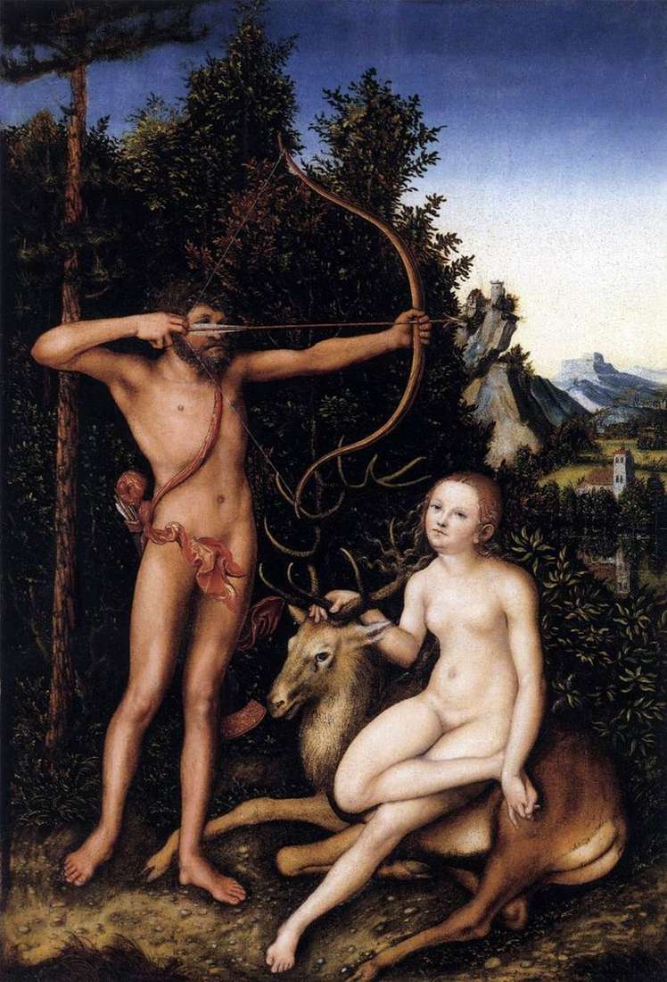 Apollo and Diana by Lucas Cranach