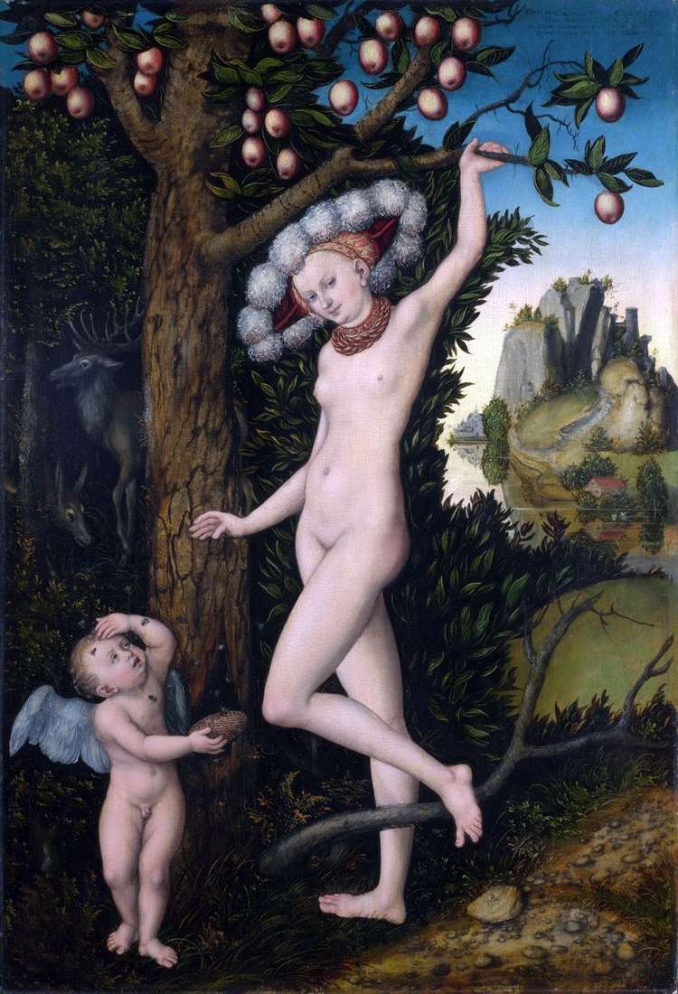 Offended Cupid and Venus by Lucas Cranach