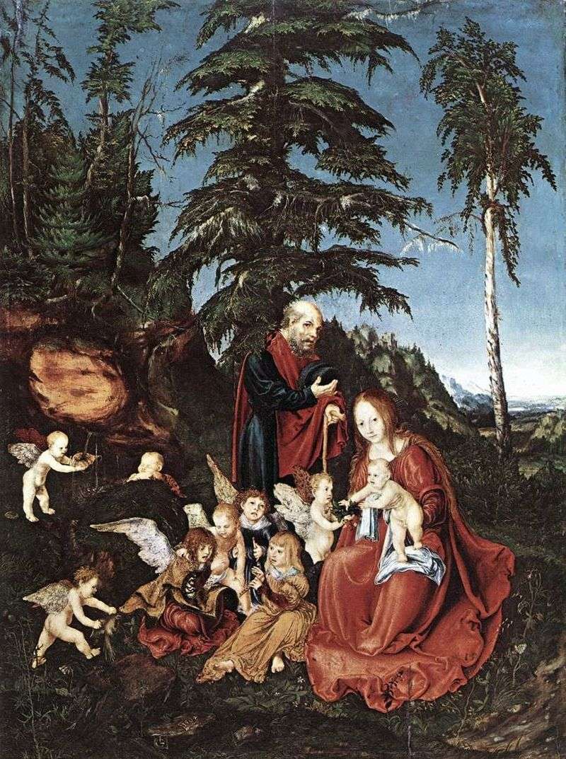 Rest on the way to Egypt by Lucas Cranach