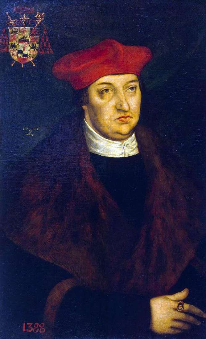 Portrait of Cardinal Albrecht of Brandenburg by Lucas Cranach