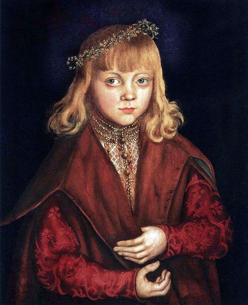 Portraits of the prince and the princess by Lucas Cranach