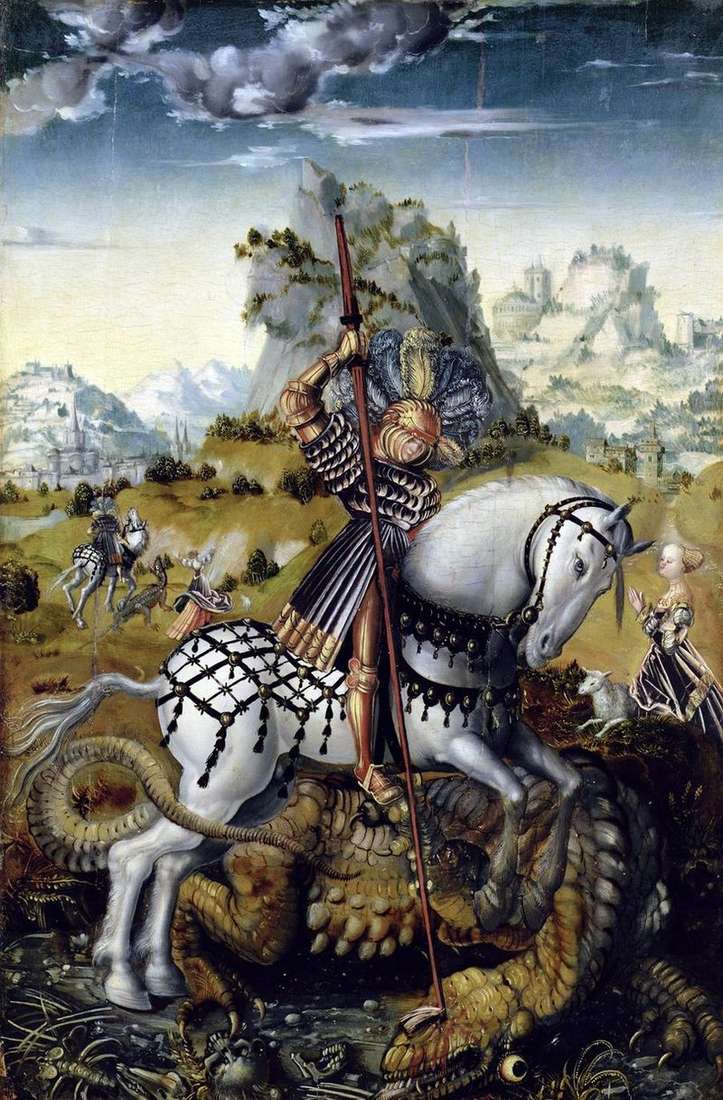 St. George and the Dragon by Lucas Cranach