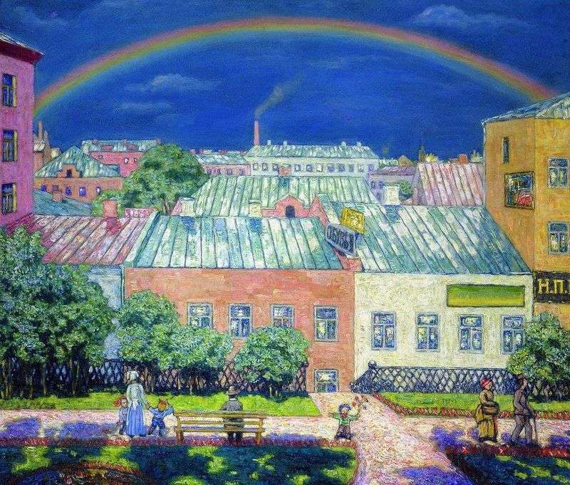 The Moscow landscape. Rainbow by Nikolay Krymov