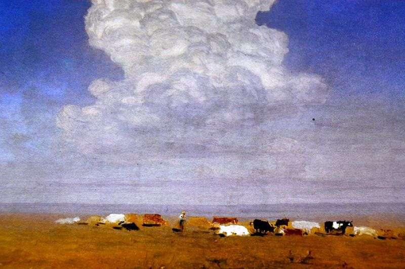 Noon. Herd in the Steppe by Arkhip Kuindzhi