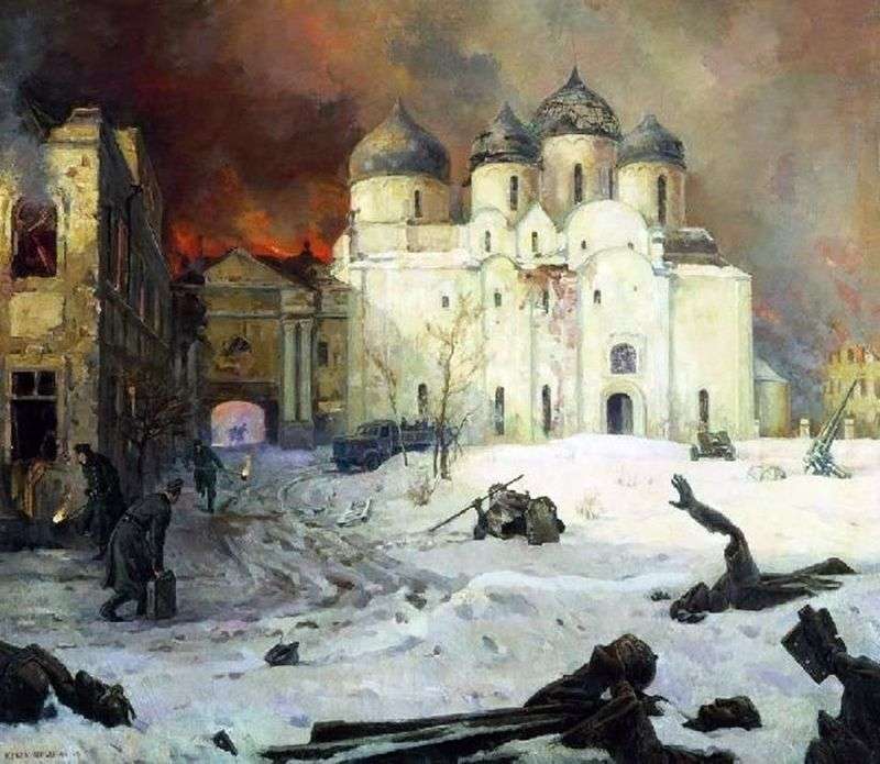 Escape of the fascists from Novgorod by Kukryniksy