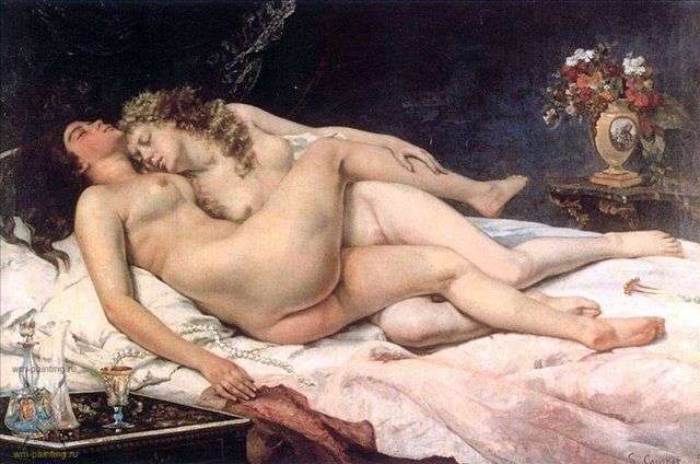 Sleeping on the couch by Gustav Courbet