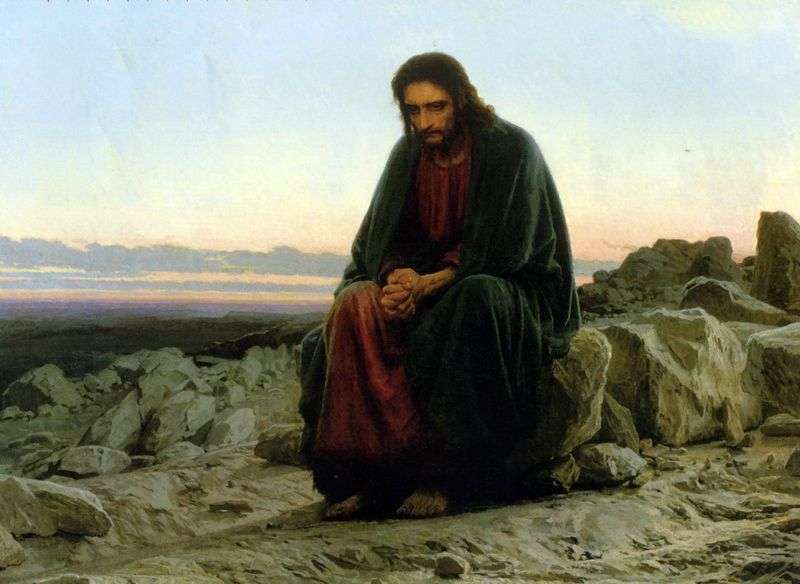 Christ in the desert by Ivan Kramskoy