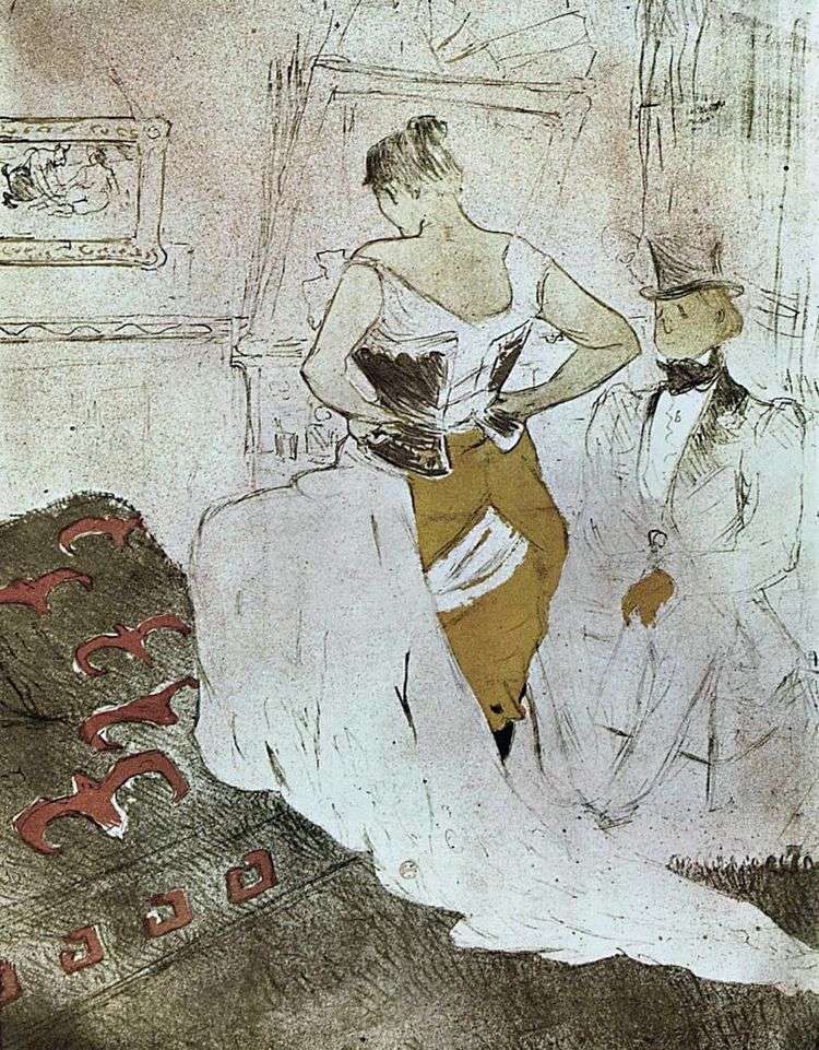 The girl in the corset by Henri de Toulouse Lautrec