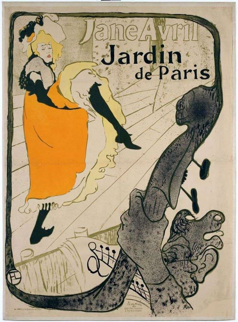 Jane Avril (Jane Avril in the Jardin de Paris) by Henri de Toulouse Lautrec