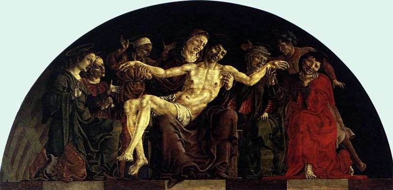 Pieta with the saints. The altar of St. George in Ferrara by Cosimo Tura