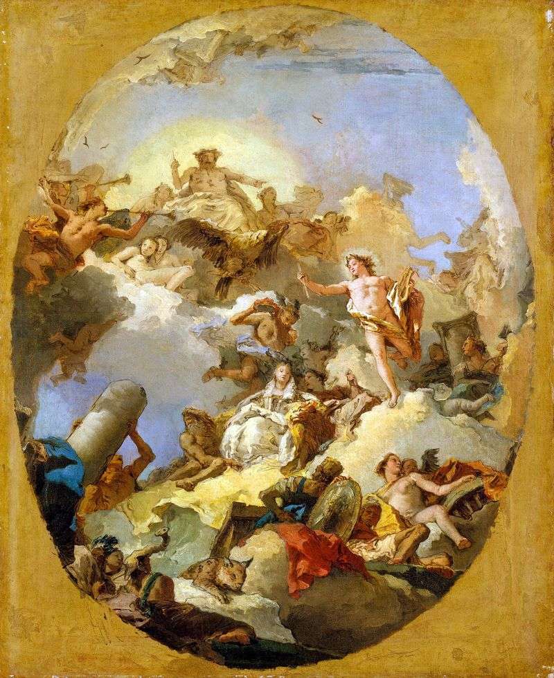 The apotheosis of the Spanish monarchy by Giovanni Battista Tiepolo