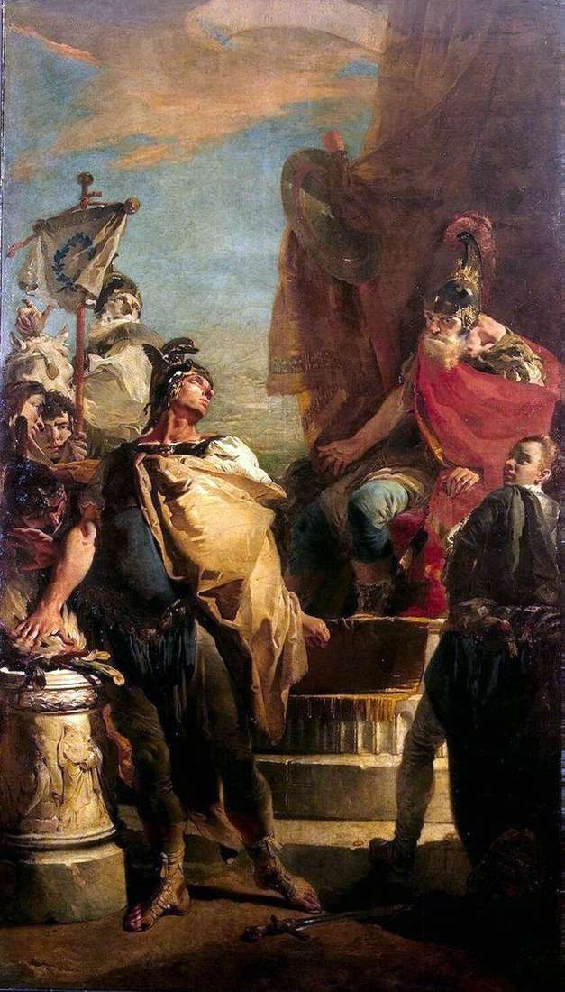 Mucio Scaevola in the camp of Porcennes by Giovanni Battista Tiepolo