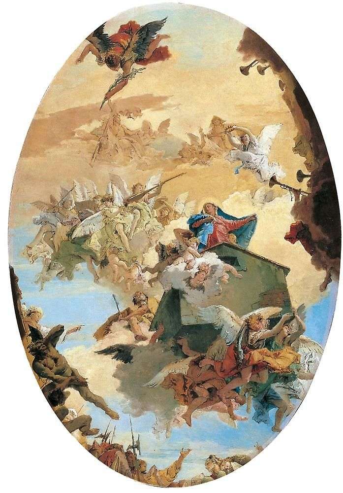 Moving the house of Mary of Nazareth in Loreto by Tiepolo