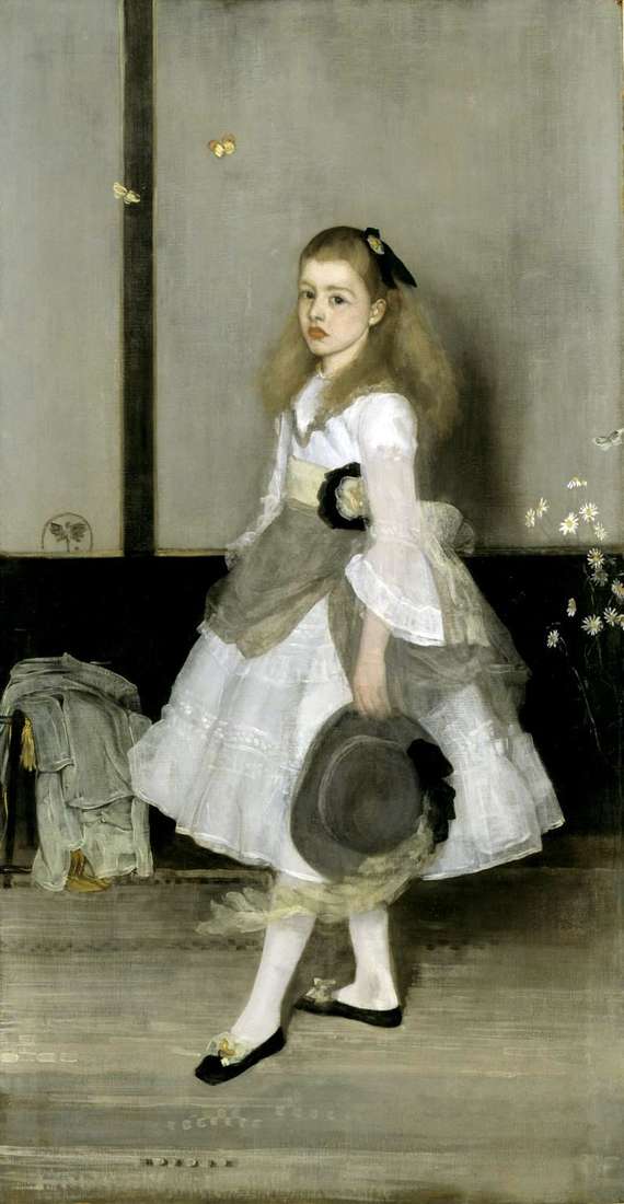 Harmony in gray and green: a portrait of Miss Cecily Alexander by James Whistler