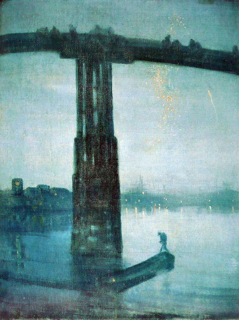 Nocturne in blue and gold: Old Bridge in Battersea by James Whistler