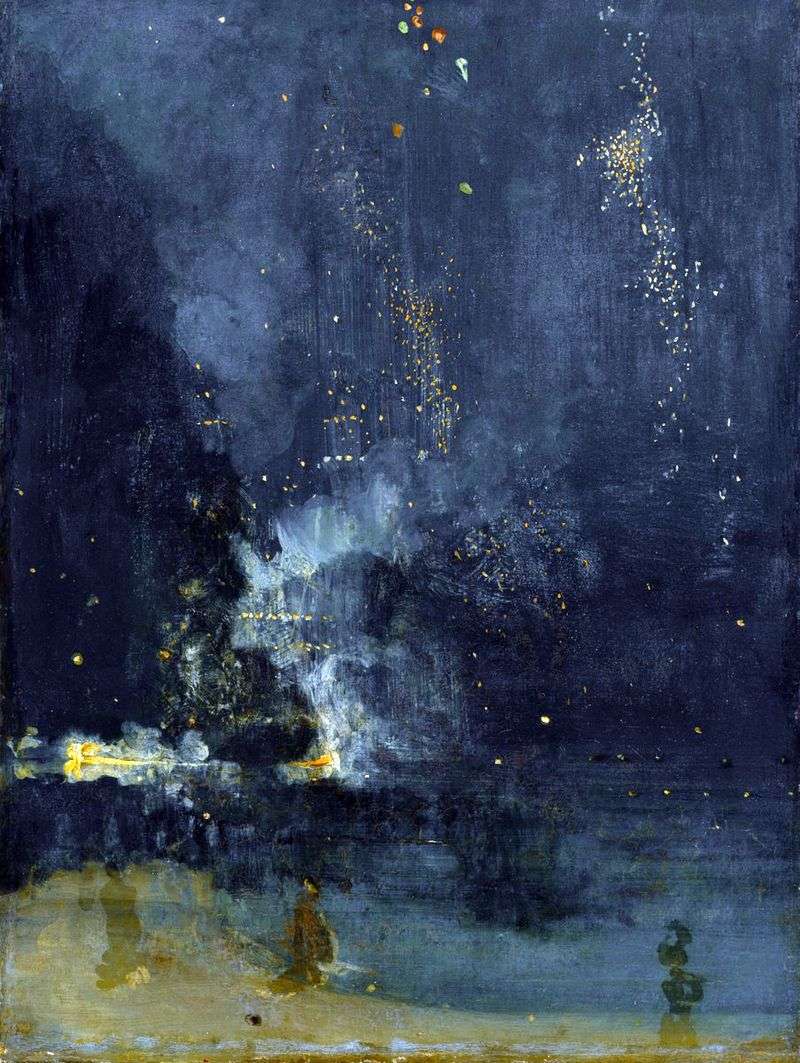 Nocturne in black and gold. Falling rocket by James Whistler