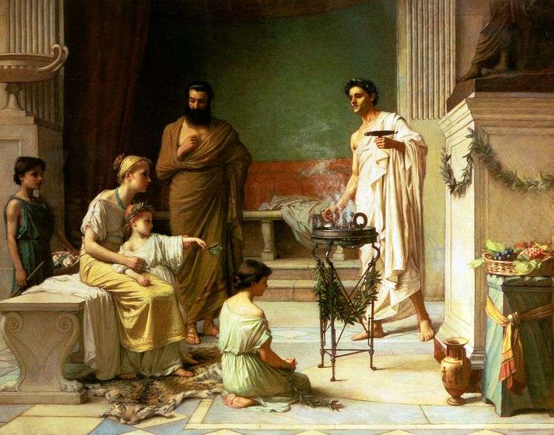 Sick Child, Brought to the Temple of Aesculapius by John Waterhouse