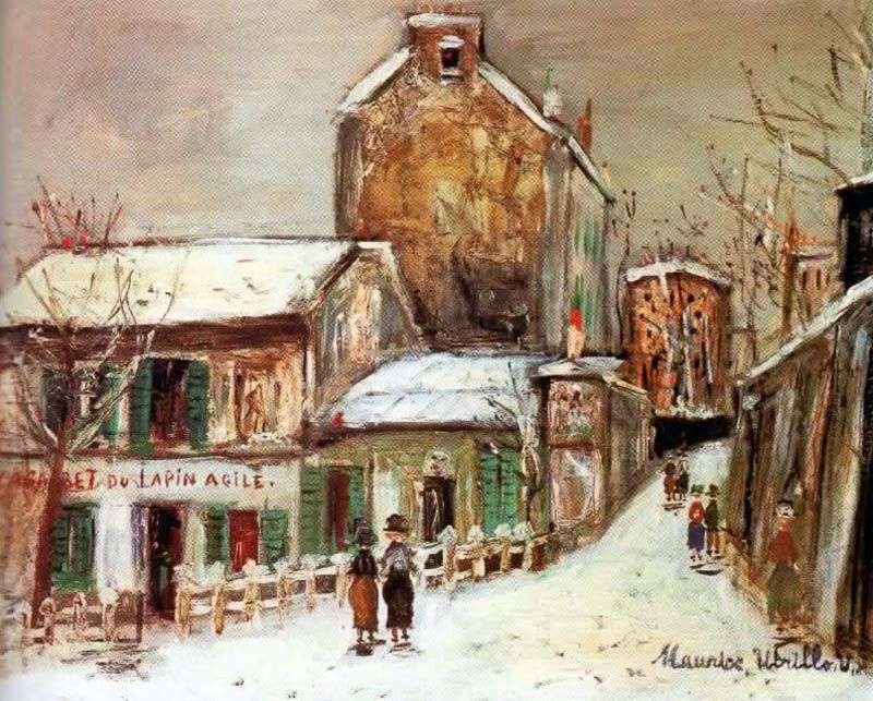 Café Sharp Rabbit by Maurice Utrillo