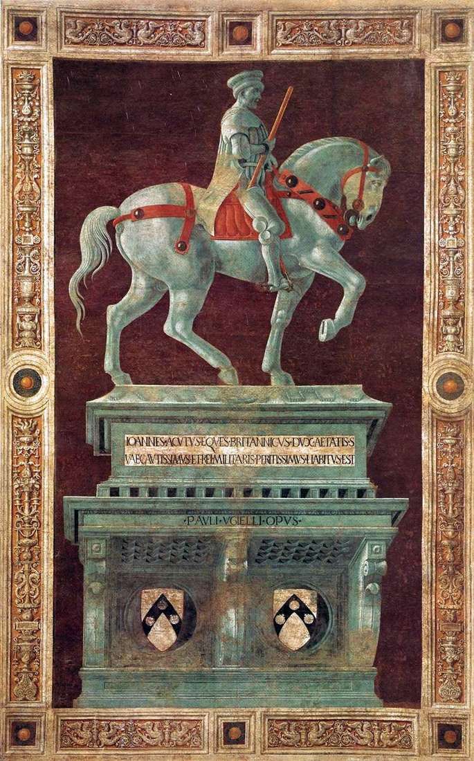 Monument to Condottier John Hawkwood by Paolo Uccello
