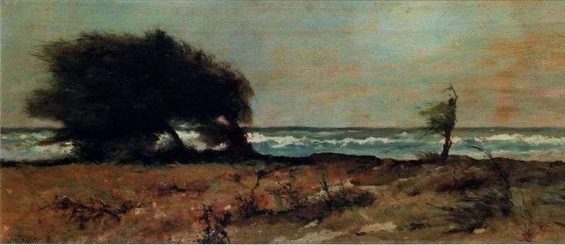 Storm (South West wind). by Giovanni Fattori