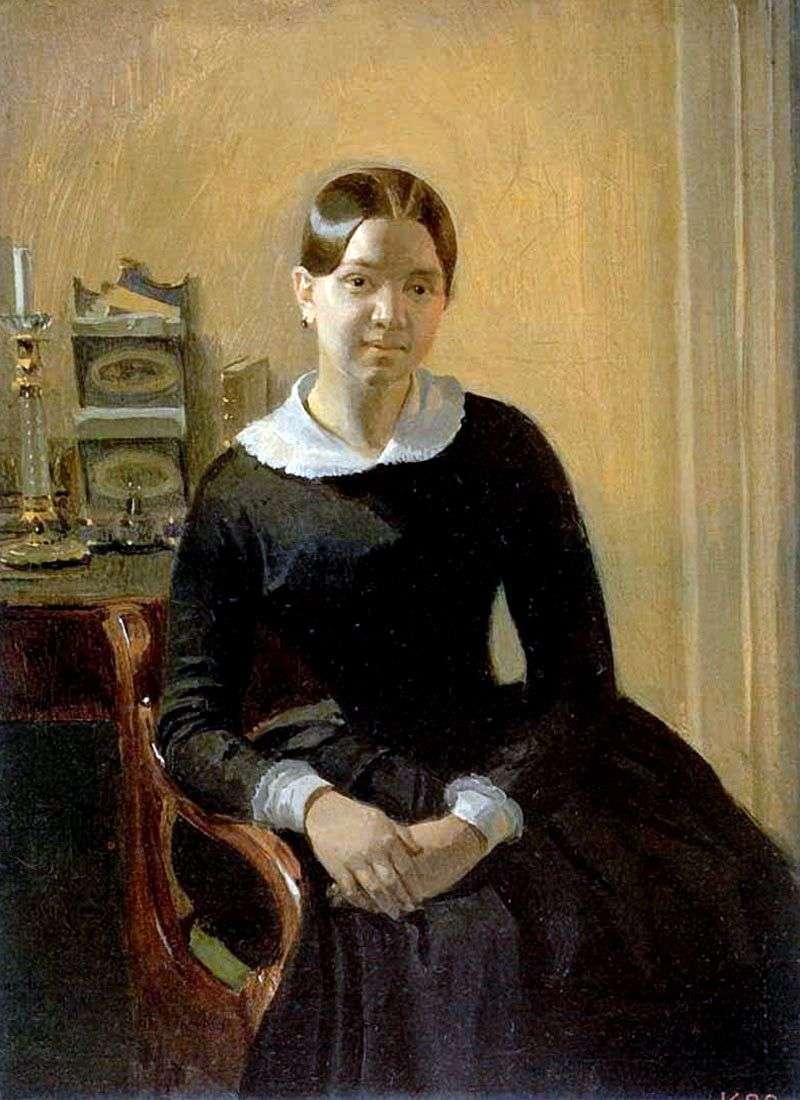 Portrait of Anne Petrovna Zhdanovich by Pavel Fedotov