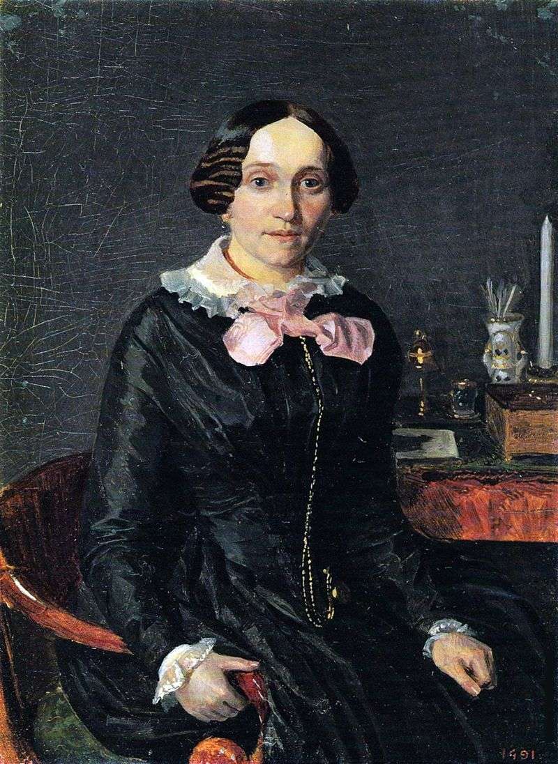 Portrait of Alexandra Petrovna Zhdanovich by Pavel Fedotov