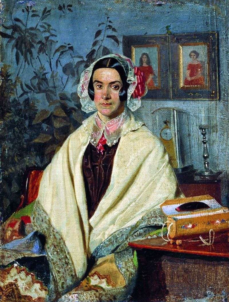 Portrait of Olga Petrovna Zhdanovich, nee Chernysheva by Pavel Fedotov