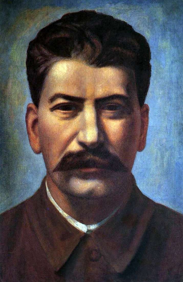 Portrait of JV Stalin by Pavel Filonov