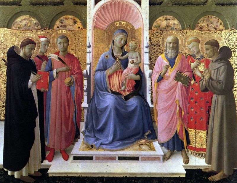 Madonna with Child and Saints by Angelico Fra