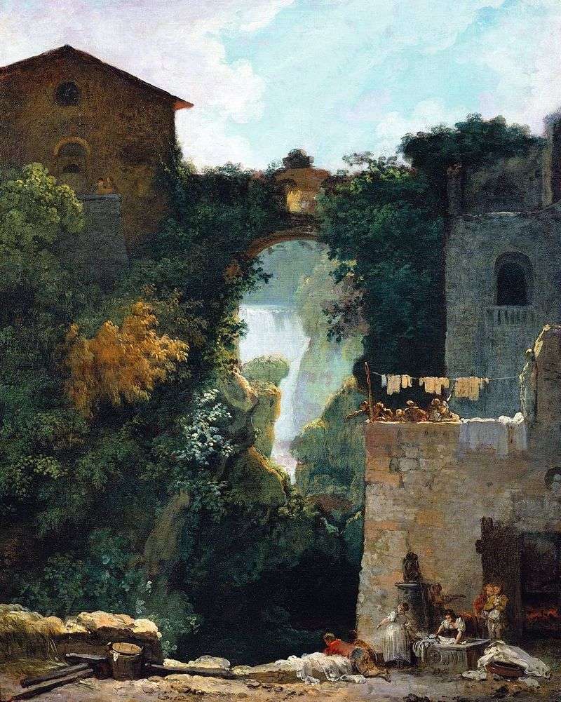 The Great Cascade in Tivoli by Jean Honore Fragonard