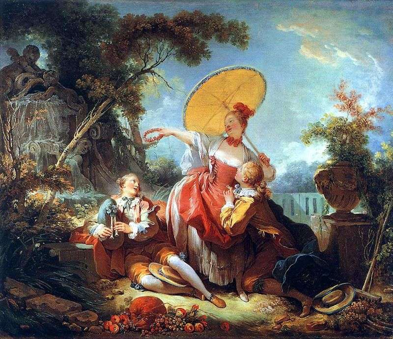 Musical betting by Jean Honoré Fragonard