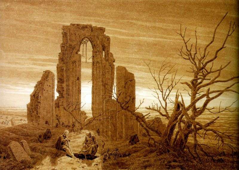 Ruins of the abbey in Eldene by Caspar David Friedrich