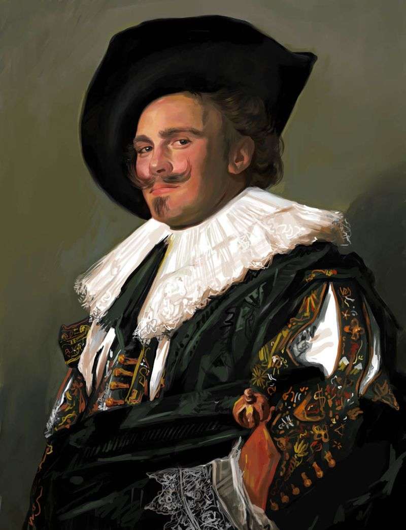 Smiling Cavalier by Frans Hals