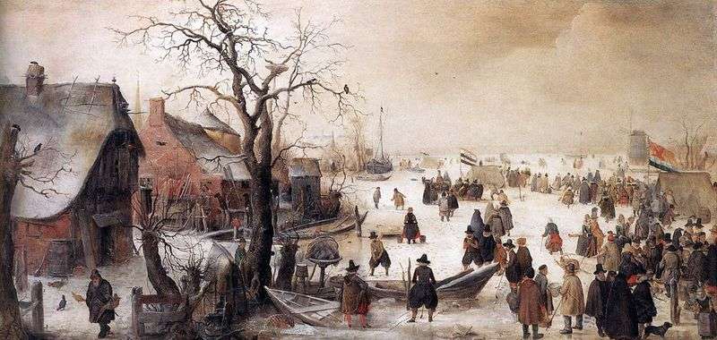 In the winter on the canal by Averkamp Hendrik