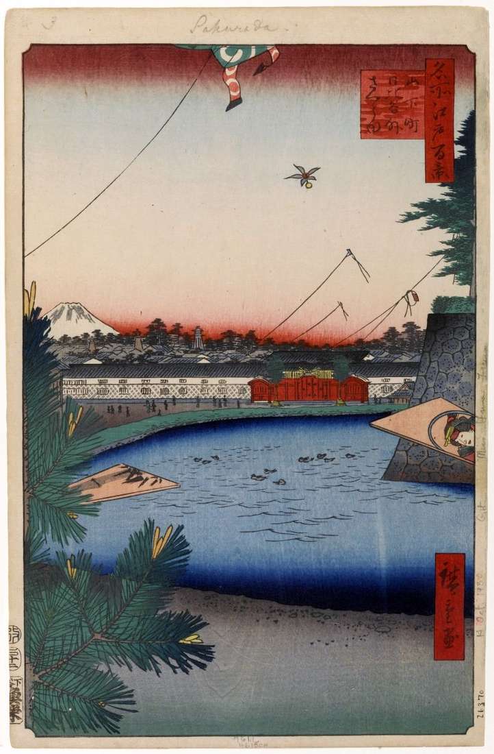 The area of Hibiya in the Soto Sakurada area from the Yamashita te by Utagawa Hiroshige district