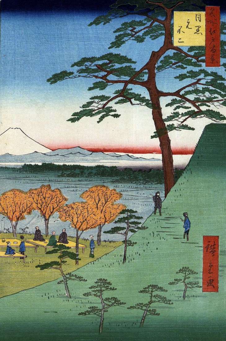 Motofuji in Meguro by Utagawa Hiroshige